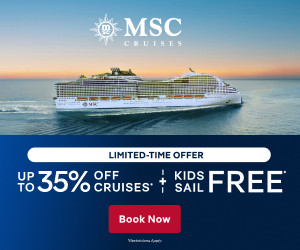 MSC Cruises - up to 35% off, Kids Free - Drinks and WIFI Included - Special cruise offer